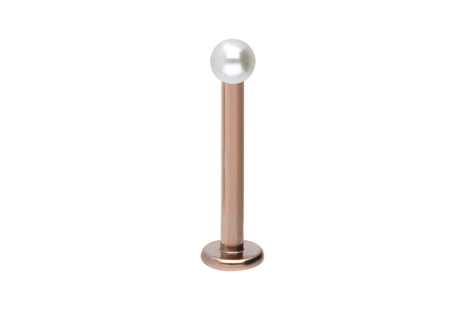 Titan Labret Piercing SYNTHETISCHE PERLE
